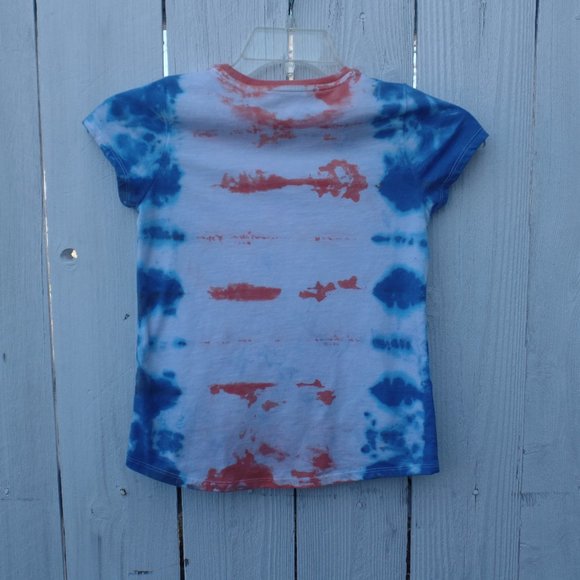 Illini Tie Dye T-shirt Girls 10/12 LG Homemade New - Picture 3 of 11